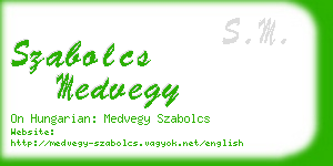 szabolcs medvegy business card